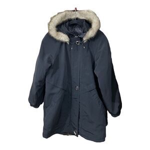 P.A.Originals Rain Coat with detachable faux fur trimmed hood